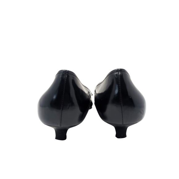 Authentic Prada Black Patent Leather Kitten Heel Loafers EU 40 - Picture 5 of 9